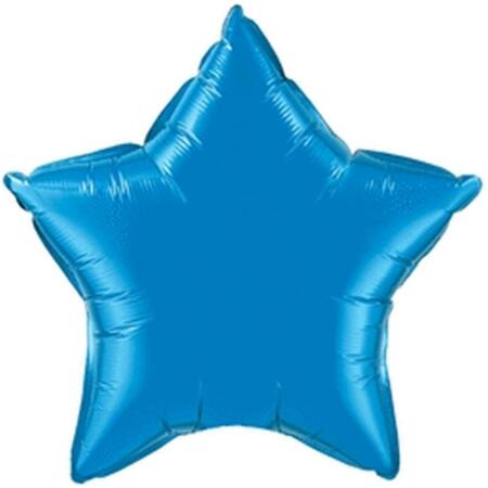 MAYFLOWER DISTRIBUTING 4 in. Sapphire Blue Star Flat Foil Balloon 4837